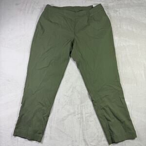 Slim-Sation Traveler Ponte Cropped Pants Olive Green Women’s Size 18W